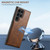 Samsung Galaxy S24 Ultra 5G Suteni H19 Oil Wax 2-in-1 MagSafe Removable Card Box Back Phone Case - Brown