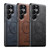 Samsung Galaxy S25 Ultra 5G Suteni G5 Cowhide Leather Magnetic Phone Case - Black