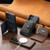 Samsung Galaxy S25 Ultra 5G Suteni M4 Magnetic Card Bag MagSafe Leather Phone Case - Black
