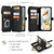 Google Pixel 9a CaseMe C30 Card Slots Zipper Wallet Leather Phone Case - Black Google Pixel 9a CaseMe C30 Card Slots Zipper Wallet Leather Phone Case - Black