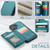 iPhone 16 Plus CaseMe C22 Card Slots Holder RFID Anti-theft Phone Case - Green