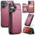 iPhone 16 Plus CaseMe C22 Card Slots Holder RFID Anti-theft Phone Case - Red