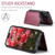 iPhone 16 Plus CaseMe C22 Card Slots Holder RFID Anti-theft Phone Case - Red