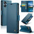 Samsung Galaxy A06 CaseMe 023 Butterfly Buckle Litchi Texture RFID Anti-theft Leather Phone Case - Blue