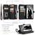 Samsung Galaxy A15 CaseMe C30 Card Slots Zipper Wallet Leather Phone Case - Black