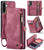 Samsung Galaxy A36 CaseMe 008 Detachable Multifunctional Leather Phone Case - Wine Red