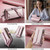 Samsung Galaxy A36 CaseMe C36 Card Slots Zipper Wallet RFID Anti-theft Leather Phone Case - Pink