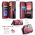 Samsung Galaxy A56 5G CaseMe C36 Card Slots Zipper Wallet RFID Anti-theft Leather Phone Case - Red