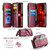 Samsung Galaxy S24 FE 5G CaseMe C36 Card Slots Zipper Wallet RFID Anti-theft Leather Phone Case - Red