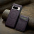 Google Pixel 8 Pro Fierre Shann Cowhide Vertical Flip Magnetic Card Holder Phone Case - Purple