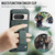 Google Pixel 8a Fierre Shann Oil Wax Cow Leather Card Holder Back Phone Case - Green