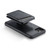 iPhone 11 Pro Max Fierre Shann Cowhide Vertical Flip Magnetic Card Holder Phone Case - Black
