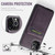 iPhone 11 Pro Max Fierre Shann Cowhide Vertical Flip Magnetic Card Holder Phone Case - Purple