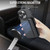 iPhone 12 / 12 Pro Fierre Shann Oil Wax Cow Leather Card Holder Back Phone Case - Black