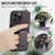 iPhone 12 / 12 Pro Fierre Shann Oil Wax Cow Leather Card Holder Back Phone Case - Purple