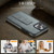 iPhone 12 / 12 Pro Fierre Shann Oil Wax Cow Leather Holder Back Phone Case - Grey