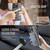 iPhone 12 / 12 Pro Fierre Shann Oil Wax Cow Leather Holder Back Phone Case - Grey