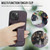 iPhone 14 Plus Fierre Shann Oil Wax Cow Leather Card Holder Back Phone Case - Purple