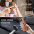 iPhone 14 Pro Fierre Shann Oil Wax Cow Leather Holder Back Phone Case - Brown