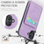 iPhone 16 Fierre Shann Crazy Horse Card Holder Back Cover PU Phone Case - Purple