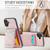 iPhone 16 Plus Fierre Shann Crazy Horse Card Holder Back Cover PU Phone Case - Pink