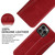 iPhone 16 Pro Fierre Shann Cowhide Leather Flip Leather Phone Case - Red