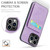 iPhone 16 Pro Fierre Shann Crazy Horse Card Holder Back Cover PU Phone Case - Purple