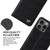 iPhone 16 Pro Max Fierre Shann Crocodile Texture Magnetic Genuine Leather Phone Case - Black