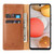 Samsung Galaxy A12 Fierre Shann PU Genuine Leather Texture Leather Phone Case - Brown