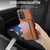 Samsung Galaxy A23 5G Fierre Shann Oil Wax Cow Leather Card Holder Back Phone Case - Brown