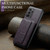 Samsung Galaxy A23 5G Fierre Shann Oil Wax Cow Leather Card Holder Back Phone Case - Purple