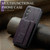 Samsung Galaxy A34 5G Fierre Shann Oil Wax Cow Leather Card Holder Back Phone Case - Purple