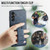 Samsung Galaxy A35 5G Fierre Shann Oil Wax Cow Leather Card Holder Back Phone Case - Blue