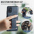 Samsung Galaxy A51 4G Fierre Shann Oil Wax Cow Leather Card Holder Back Phone Case - Blue