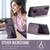 Samsung Galaxy A51 4G Fierre Shann Oil Wax Cow Leather Card Holder Back Phone Case - Purple