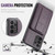 Samsung Galaxy A52 5G/4G Fierre Shann Oil Wax Cow Leather Card Holder Back Phone Case - Purple
