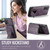 Samsung Galaxy A52 5G/4G Fierre Shann Oil Wax Cow Leather Card Holder Back Phone Case - Purple