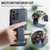 Samsung Galaxy A53 5G Fierre Shann Oil Wax Cow Leather Card Holder Back Phone Case - Blue