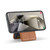 Samsung Galaxy S24+ 5G Fierre Shann Cowhide Vertical Flip Magnetic Card Holder Phone Case - Brown
