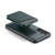 Samsung Galaxy S24+ 5G Fierre Shann Cowhide Vertical Flip Magnetic Card Holder Phone Case - Green