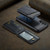Samsung Galaxy S25 5G Fierre Shann Cowhide Vertical Flip Magnetic Card Holder Phone Case - Black