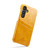 Samsung Galaxy S25 5G Fierre Shann Retro Oil Wax Texture Card Slots PU Leather Phone Case - Yellow