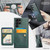 Samsung Galaxy S25 Ultra 5G Fierre Shann FS028 MagSafe RFID Card Holder Back Phone Case - Green