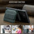 Samsung Galaxy S25 Ultra 5G Fierre Shann FS028 MagSafe RFID Card Holder Back Phone Case - Green