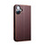 iPhone 16 Plus QIALINO Classic Gen2 Genuine Leather Phone Case - Brown