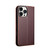iPhone 16 Pro QIALINO Classic Gen2 Genuine Leather Phone Case - Brown