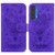 Motorola Edge 2021 Butterfly Rose Embossed Leather Phone Case - Purple