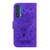 Motorola Edge 2021 Butterfly Rose Embossed Leather Phone Case - Purple