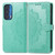 Motorola Edge 2021 Mandala Embossing Pattern Horizontal Flip Leather Case with Holder & Card Slots & Wallet & Lanyard - Green
