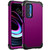 Motorola Edge 2021 PC + Silicone Phone Case - Dark Purple+Black